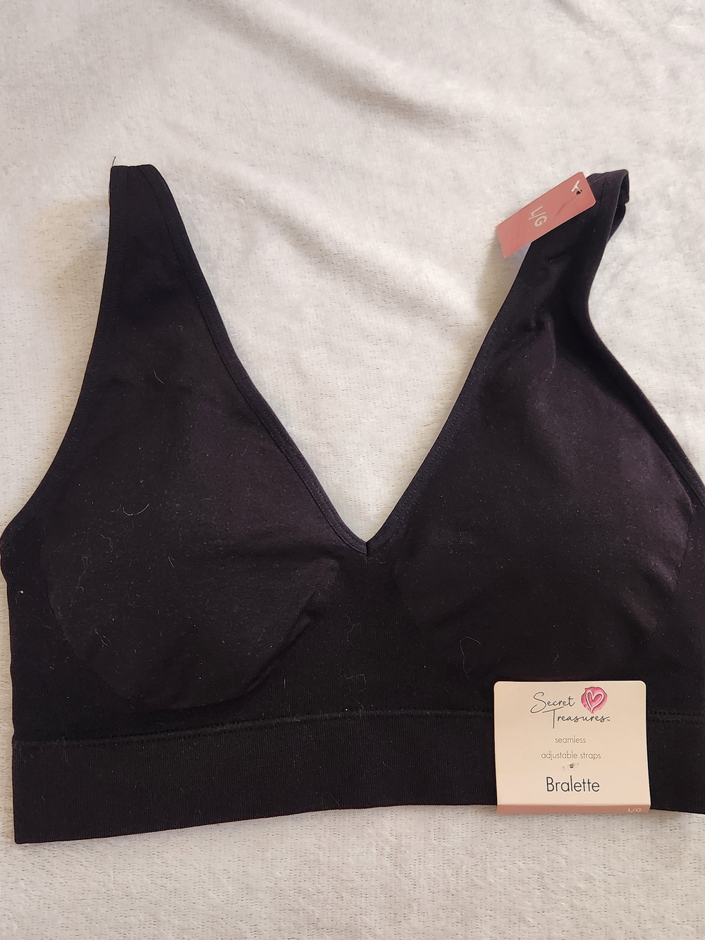 Ultimate Comfort Bralette Secret Treasures Seamless Black New with Tags L